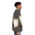 Retro puffer jacket with John Foxx Metamatic 1980s print - men side right