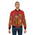 Tiger folk art printed bomber jacket with wild cat design - Lifestyle
