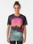 Vaporwave 80's RISER graphic t-shirt with futuristic, retro-inspired design - Women