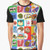 Kiwiana food and drink icons collage graphic design on a t-shirt