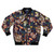 Botanical nature-inspired bomber jacket with mushroom and fungus designs