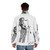 Joe Cocker hand-drawn puffer jacket featuring vintage music art - men back