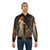 The Accolade Medieval Knight Bomber Jacket featuring a kneeling knight in armor and sword, inspired by the artwork of Edmund Blair Leighton. - Lifestyle