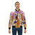 Skeleton Gem Bomber Jacket with crystals, bats, and life and death symbols - Lifestyle