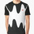 Kensa Graphic T-Shirt featuring a stylized design with contrasting colors and forms, inspired by the Splatoon video game series.