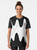 Kensa Graphic T-Shirt featuring a stylized design with contrasting colors and forms, inspired by the Splatoon video game series. - Women