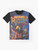 Monkey Island 2: LeChuck's Revenge graphic t-shirt featuring Guybrush Threepwood and the iconic three-headed monkey - Flat lay