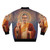 Saint Jeff Goldblum Pop Art Bomber Jacket featuring a religious-inspired painting of actor Jeff Goldblum - Back