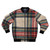 Classic Scottish tartan pattern bomber jacket