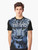 Graphic t-shirt featuring a majestic snow leopard, an endangered big cat species found in the mountains of Central and South Asia. - Men