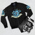 Existence is Pain Bomber Jacket with text graphic - Flat lay