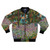 Monet's Garden Irises Bomber Jacket featuring Claude Monet's famous painting
