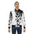 Shark-themed bomber jacket featuring various shark species in a vibrant, nature-inspired design - Lifestyle