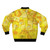 Cubist bomber jacket featuring Paul Klee's painting "Castle and Sun" - Back