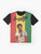 Jimmy Cliff Reggae Graphic T-Shirt with Rastafarian Imagery - Flat lay