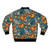 Boho sloths floral bomber jacket - Back