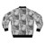 Tom of Finland inspired classic art bomber jacket featuring a muscular, sexy man in a provocative pose - Back