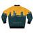 Tegucigalpa Honduras Skyline Bomber Jacket with Neon, Teal, and Orange Cityscape Design - Back