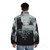 Stylish anime-inspired 'Jesus Christ' brand new puffer jacket - men back
