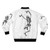 Vintage-style bomber jacket with a skull design, featuring occult and spiritual motifs - Back