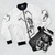 Vintage-style bomber jacket with a skull design, featuring occult and spiritual motifs - Flat lay