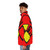 Jessica Drew Spider Woman wearing a puffer jacket with spider emblem - men side left