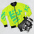 Jet Set Radio Future Beat's Bomber Jacket with Graffiti-Inspired Design - Flat lay