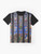 Church stained glass window graphic design on a t-shirt for Christian men and women - Flat lay