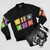 Terraforming Mars board game themed bomber jacket with a spacey, futuristic design - Flat lay