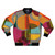 A multicolor kaleidoscope-inspired mid century bomber jacket
