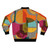 A multicolor kaleidoscope-inspired mid century bomber jacket - Back