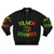 Black Uhuru Jamaican Lion Bomber Jacket with Jamaica Flag Design