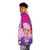 Jem and the Holograms themed puffer jacket with 80s cartoon styling - men side left