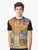 Colorful graphic t-shirt featuring the iconic folk art paintings of Ukrainian artist Maria Pryimachenko - Men