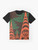 Native-inspired cedar forest graphic design on a t-shirt - Flat lay