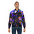 Colorful and stylish tiger bomber jacket with floral and liquid design - Lifestyle