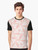 Graphic t-shirt featuring aperiodic monotile Einstein shapes in peach and pink tones - Men