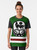 Chechen flag graphic design with wolf, moon, and stars on a t-shirt - Women