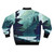 Canadian Mountain Bomber Jacket with scenic landscape of rocky mountains, lakes, and forests - Back
