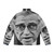 Jean Paul Sartre Puffer Jacket with Existentialist Philosophy Motifs - Back