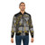 The Witch Gothic Bomber Jacket with ram skull, human skull, and botanical designs - Lifestyle