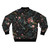 Midnight Floral Bomber Jacket - Watercolor Floral Outerwear - Back