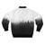 A bomber jacket featuring a nature-inspired landscape design with trees, fog, and mountains - Back