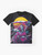 80s retro-style graphic t-shirt featuring Thanatos and Hades from Greek mythology - Flat lay