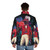 Jean Jacques Goldman inspired puffer jacket featuring music-themed design - men back