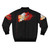 Red bomber jacket with burning flag design - Back