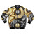 D20 Dungeons and Dragons Bomber Jacket with Yin Yang Dragon Design