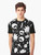Rick and Morty characters in a simple black and white pattern design on a graphic t-shirt. - Men