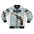 Bomber jacket with webley pistol and revolver graphic