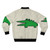 Cute alligator bomber jacket with a cartoon graphic design - Back